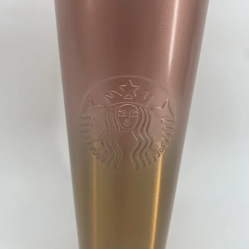 Starbucks Pink Rose Gold Ombre Stainless Steel 24 Oz Tumbler Venti